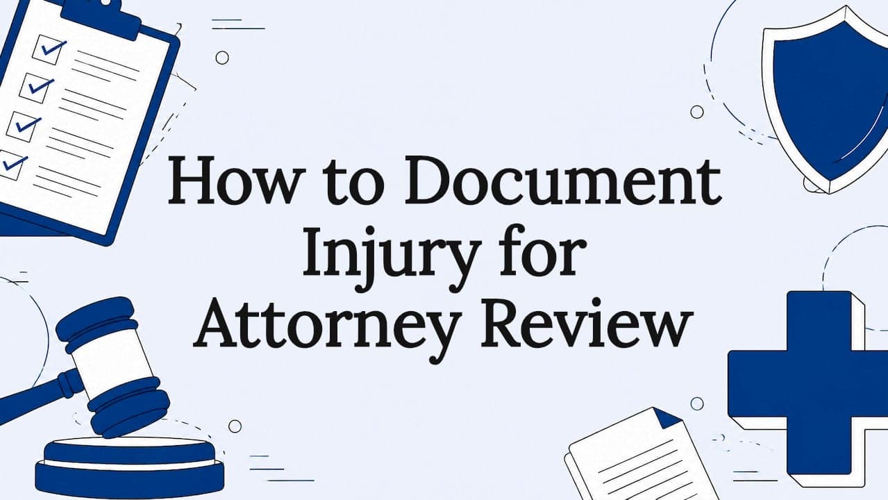 How to Document Injury for Attorney Review